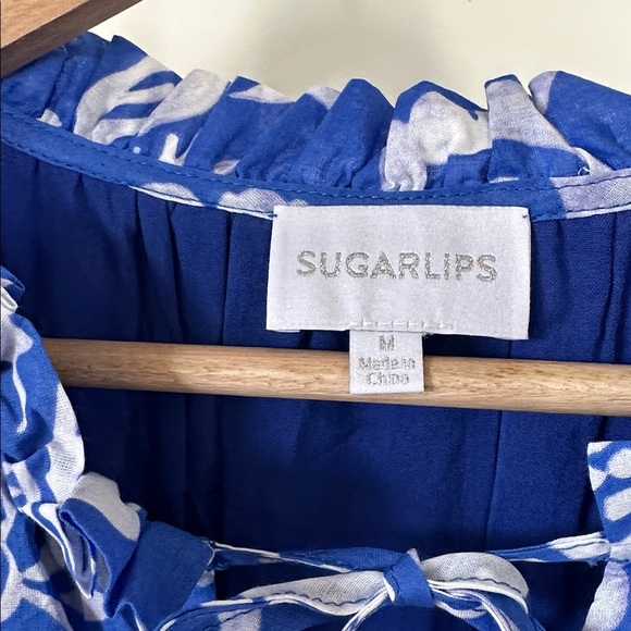 SUGARLIPS Marny Floral Rai Ruffle Mini Dress women’s medium - Picture 4 of 10